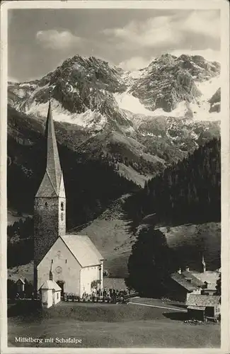 Mittelberg Kleinwalsertal Schafalpe Kirche