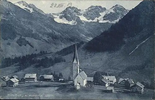 Mittelberg Kleinwalsertal Walsertal