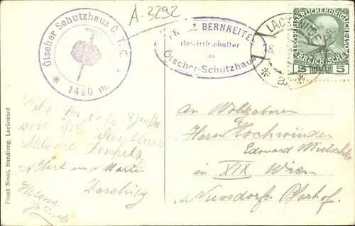 Oetscher Schutzhaus Oetscher Oetscherkreuz Oetscherspitze Kat. 