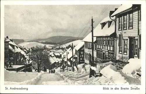 St Andreasberg Harz Winterimpressionen Breite Strasse / Sankt Andreasberg /Goslar LKR