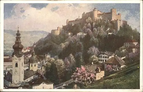 Salzburg Oesterreich Feldpost Burg Schloss Kuenstlerkarte Kat. Salzburg
