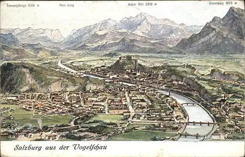Salzburg Oesterreich Vogelschau Pass Lueg Kat. Salzburg