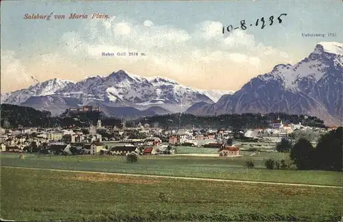 Salzburg Oesterreich Maria Plain Hoher Goell Untersberg Kat. Salzburg