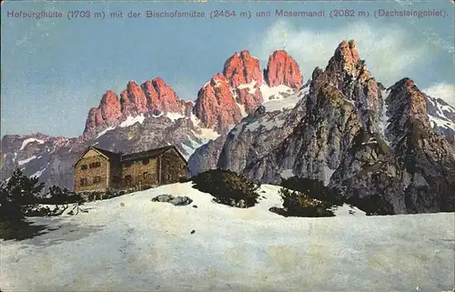 Dachstein Gebirge Bischofsmuetze Mosermandl Hofpuerglhuette