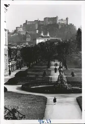 Salzburg Oesterreich Mirabellengarten Hohe Festung Kat. Salzburg