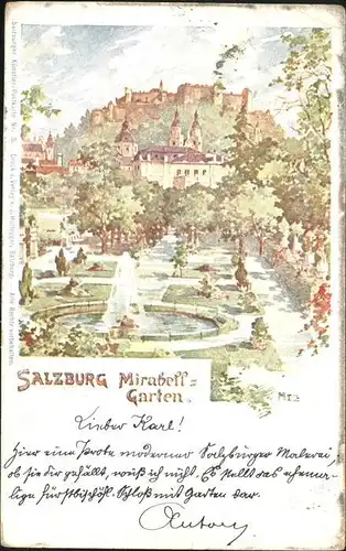 Salzburg Oesterreich MIrabell Garten Kat. Salzburg