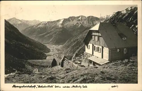 Hochalmblick Mallnitz Tal Alpengastwirtschaft