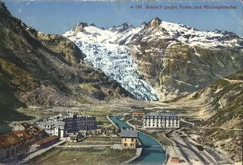 Gletsch Furka Rhonegletscher /  /
