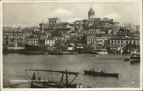 Constantinopel Istanbul Pera et Galate Hafen Schiff  /  /