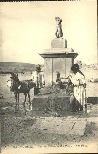 Timgad Fontaine Manneken Piss Brunnen Esel