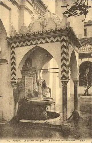 Alger Algerien La grande Mosquee La Fontaine des ablutions / Algier Algerien /