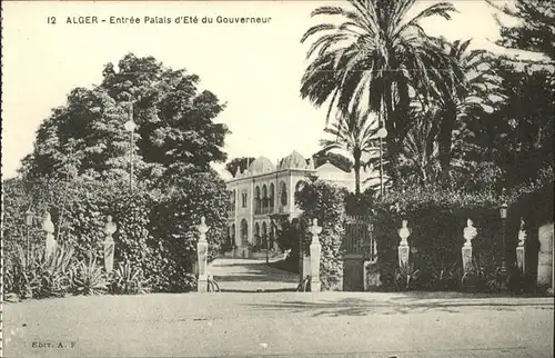 Alger Algerien Entree Palais d Ete du Gouverneur / Algier Algerien /