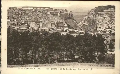 Constantine Vue generale et la Sortie des Gorges Bruecke