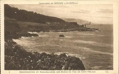 Djidjelli Corniche de Bougie a Djidjelli Construction et Embarcadere des Mines de Fer de Beni Felkai