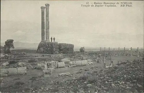 Timgad Ruines Romaines Temple de Jupiter Capitolin Ruine