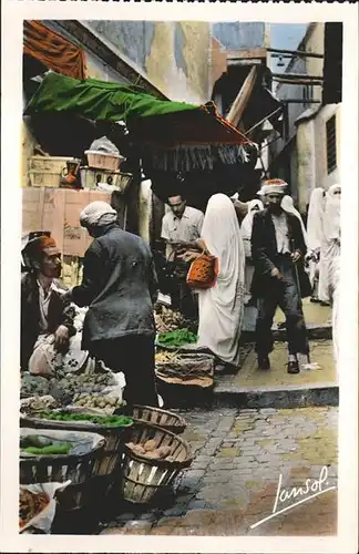 Alger Algerien Rue arabe les marchands Strassenhaendler / Algier Algerien /