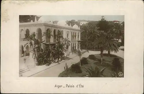 Alger Algerien Palais d Ete / Algier Algerien /