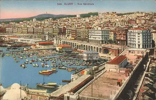 Alger Algerien Vue generale Hafen Boote / Algier Algerien /