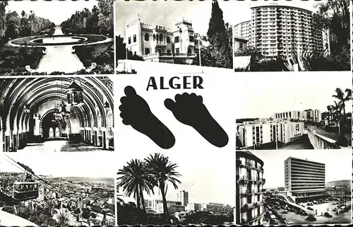 Alger Algerien Jardin essai Villa Sesini Hydra La "Petite Residence" Palais d Ete Salle des Fetes Diar El Mahcoul Le Teleferique Seilbahn / Algier Algerien /