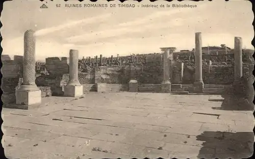 Timgad Ruines Romaines Interieur de la Bibliotheque Ruine