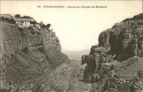 Constantine Sortie des Gorges du Rhummel Schlucht