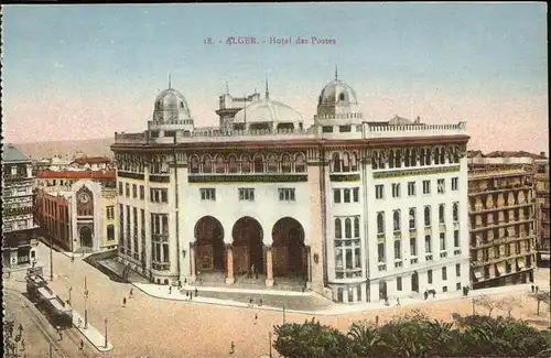 Alger Algerien Hotel des Postes Strassenbahn / Algier Algerien /