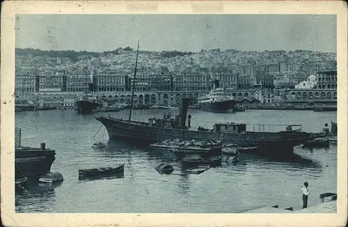 Alger Algerien Vue generale Hafen Schiff / Algier Algerien /