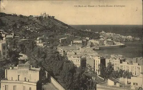 Alger Algerien Bab el Oued et Notre Dame d Afrique / Algier Algerien /