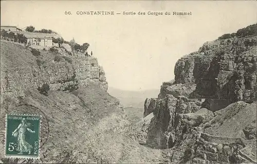 Constantine Sortie des Gorges du Rhummel Schlucht