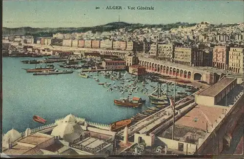 Alger Algerien Vue generale Hafen Schiffe / Algier Algerien /