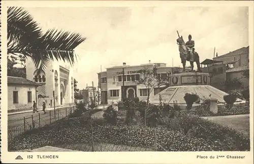 Tlemcen Place du 2eme chasseur Reiterdenkmal