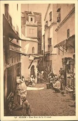 Alger Algerien Une Rue de la Casbah / Algier Algerien /