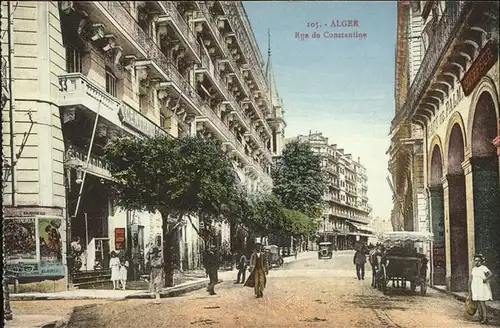 Alger Algerien Rue de Constantine Pferdekutsche / Algier Algerien /