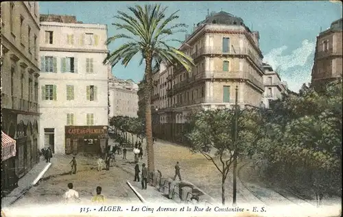 Alger Algerien Les Cinq Avenues et la Rue de Constantine / Algier Algerien /