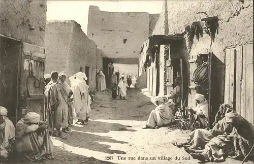 Algerien Une rue dans un village du Sud