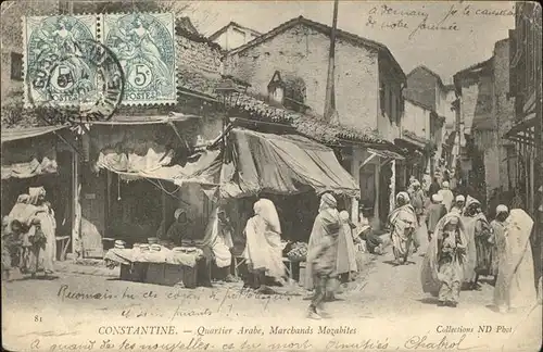 Constantine Quartier Arabe Marchands Mozabites
