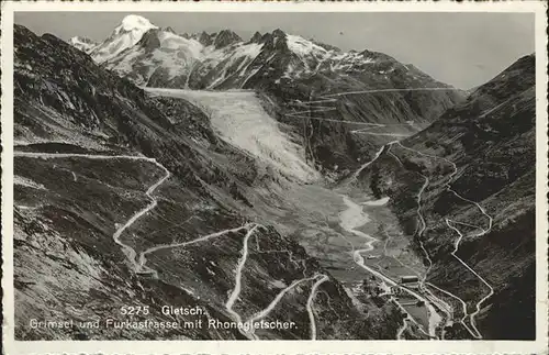 Gletsch Grimsel und Furkastrasse Rhonegletscher /  /