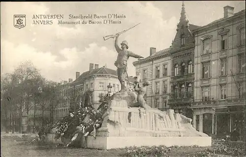 Antwerpen Flandre Monument du Baron D Hanis Kat. 