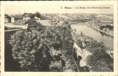Namur Wallonie La Meuse vers Marche les Dames Pont Kat. 