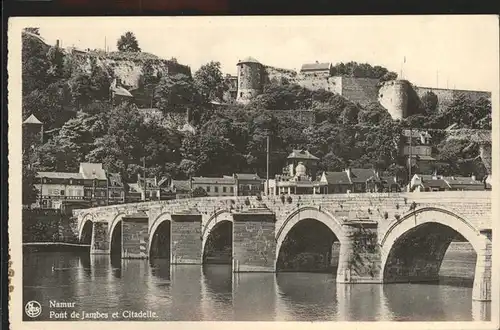 Namur Wallonie Pont de Jambes et Citadelle Chateau Kat. 