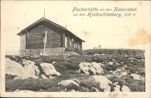 Fischerhuette Schneeberg Kaiserstein  Kat. 