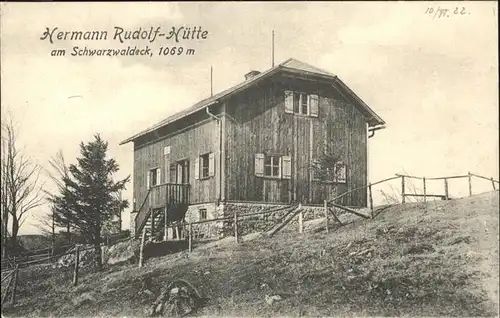 Schwarzwaldeck Kleinzell Hermann Rudolf Huette Kat. Kleinzell