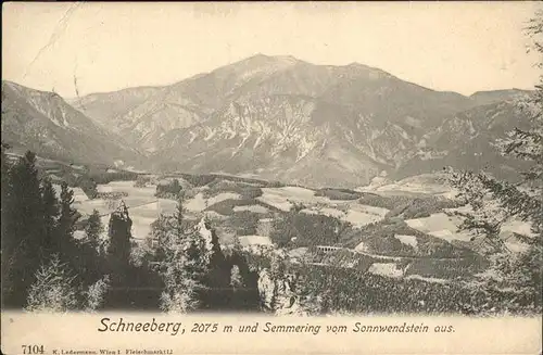 Schneeberg Oesterreich Semmering Sonnwendstein