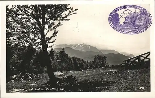 Schneeberg Oesterreich Hohen Mandling