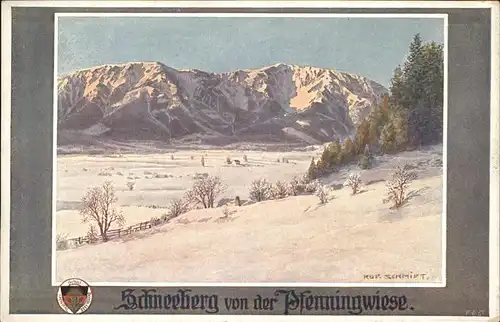 Schneeberg Oesterreich Pfenningwiese Kuenstlerkarte