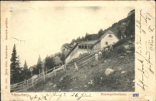 Schneeberg Oesterreich Baumgartnerhaus