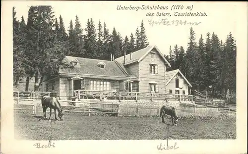 Unterberg Niederoesterreich Schutzhaus Pferde