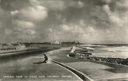 Colombo Ceylon Sri Lanka General View of Galle Face / Colombo /
