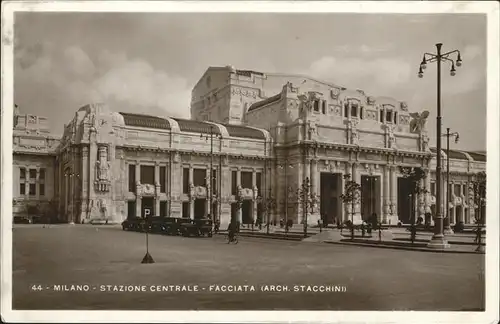 Milano Stazione Centrale Facciata Arch. Stacchini