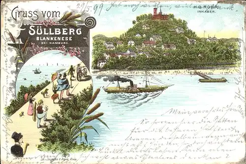 Blankenese Partie am Suellberg Dampfer / Hamburg /Hamburg Stadtkreis